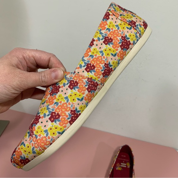 Toms Women’s Alpargata Natural Paper Source Ditzy Floral Print Shoes 9.5 - Picture 7 of 8